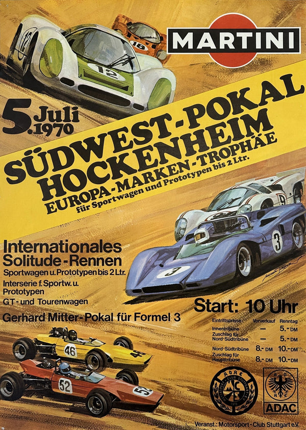 German Southwest Cup, Hockenheim - Authentic Vintage Poster