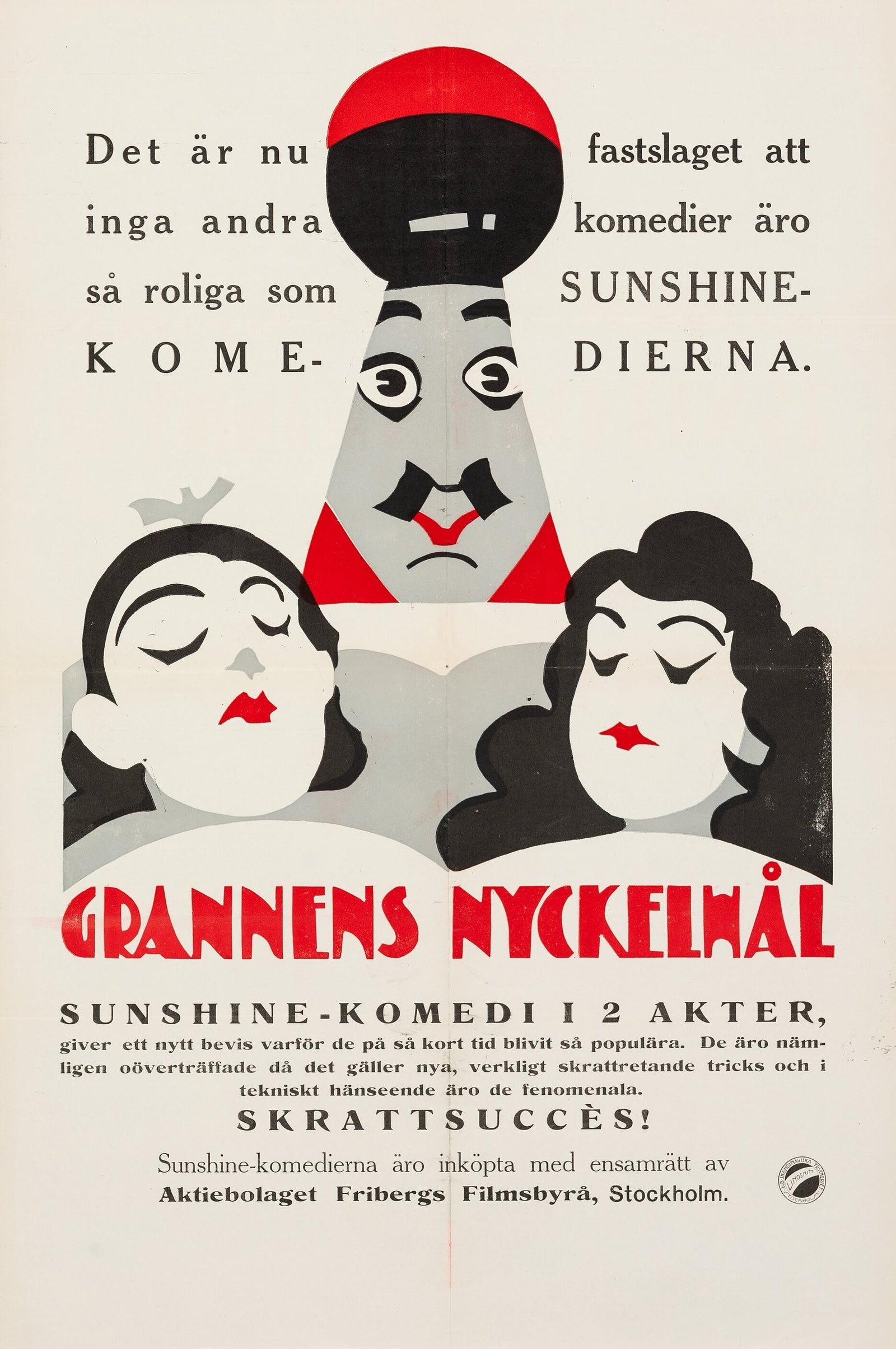 Sunshine Comedies (A.B. Skandinaviska, ca.1920) - Authentic Vintage Poster