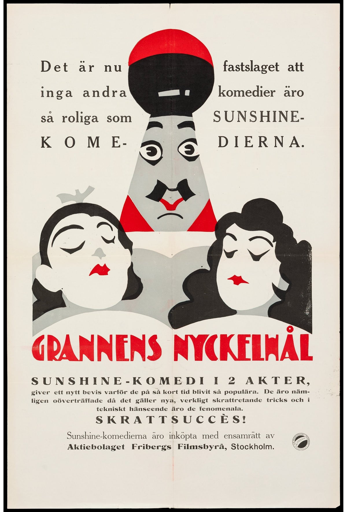 Sunshine Comedies (A.B. Skandinaviska, ca.1920) - Authentic Vintage Poster