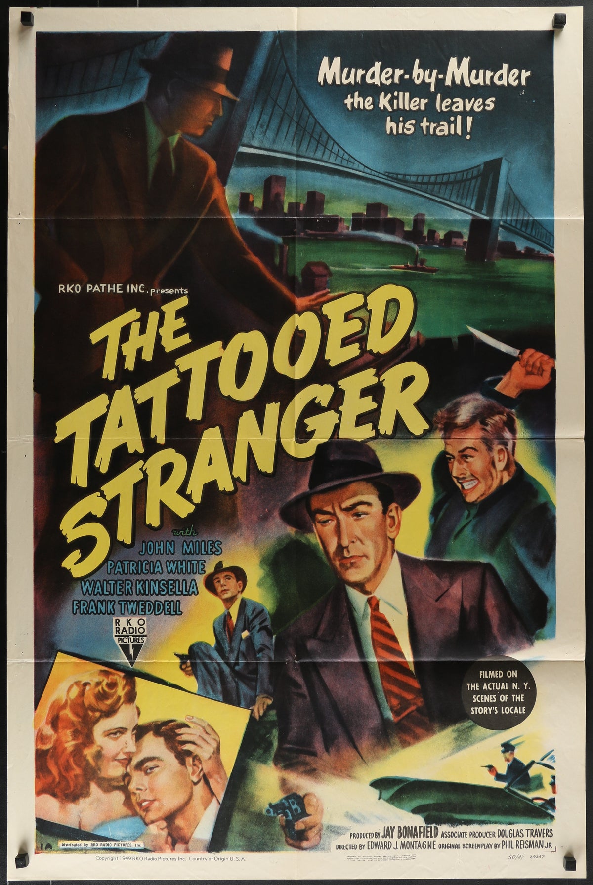 TATTOOED STRANGER 1sh 1950