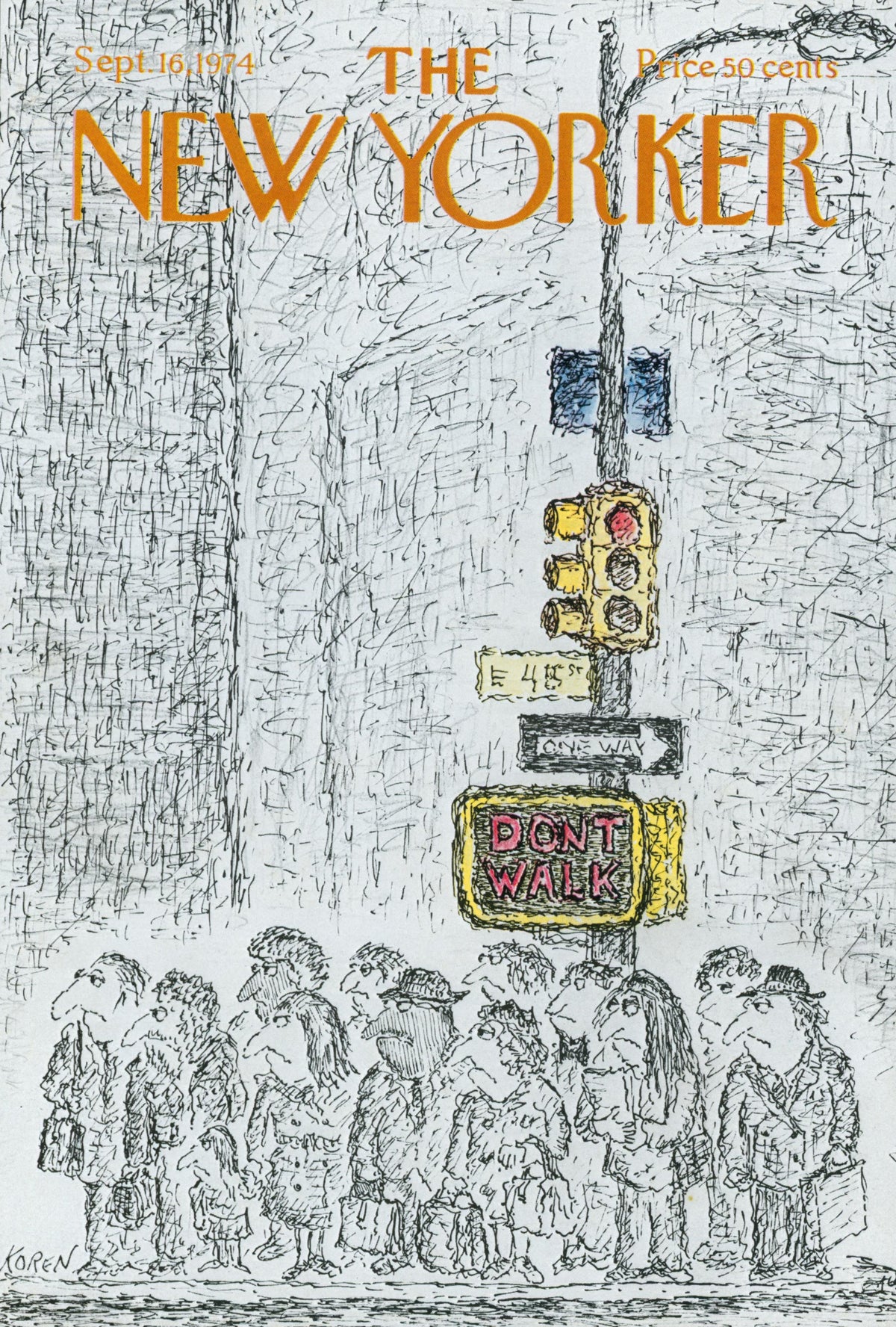 Halloween by Taxi- The New Yorker - Authentic Vintage 