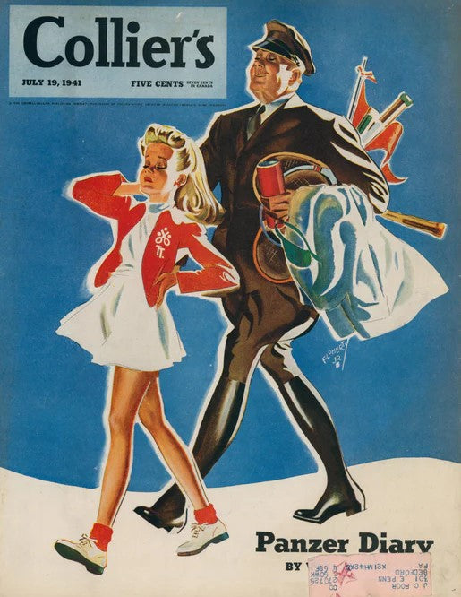 Tennis Anyone?- Collier's Magazine - Authentic Vintage Cover Art