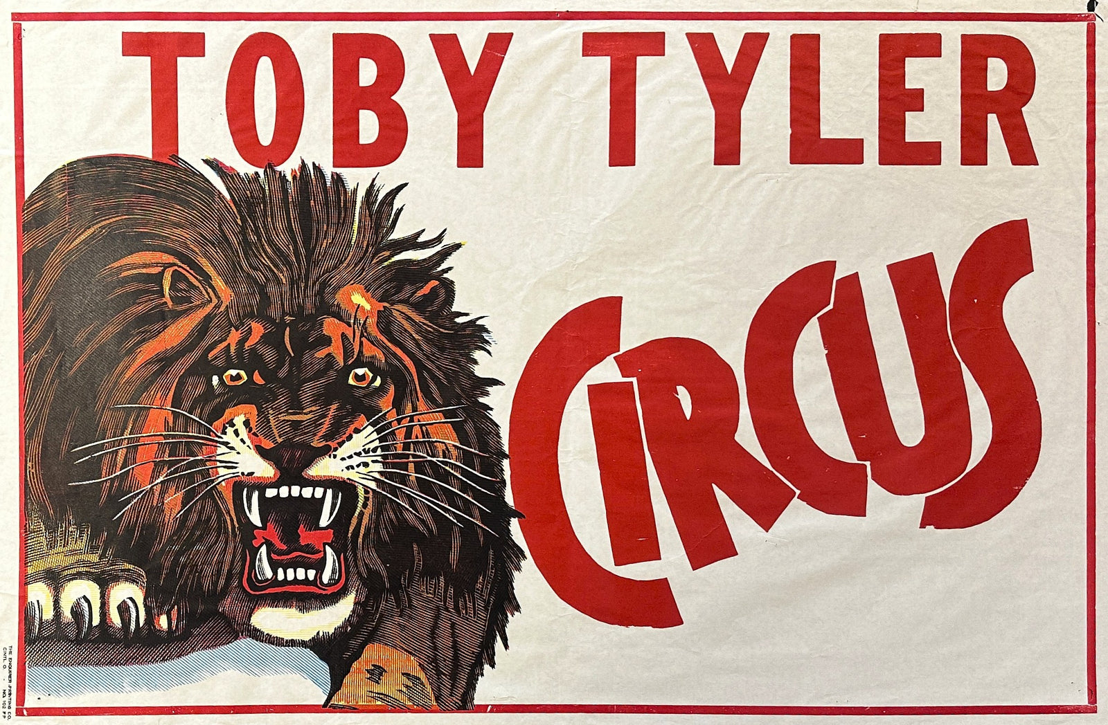 Toby Tyler Circus - Authentic Vintage Poster
