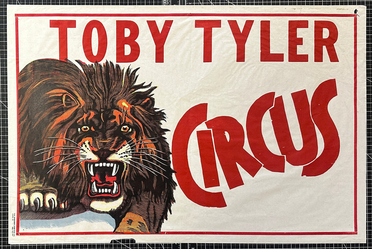 Toby Tyler Circus - Authentic Vintage Poster