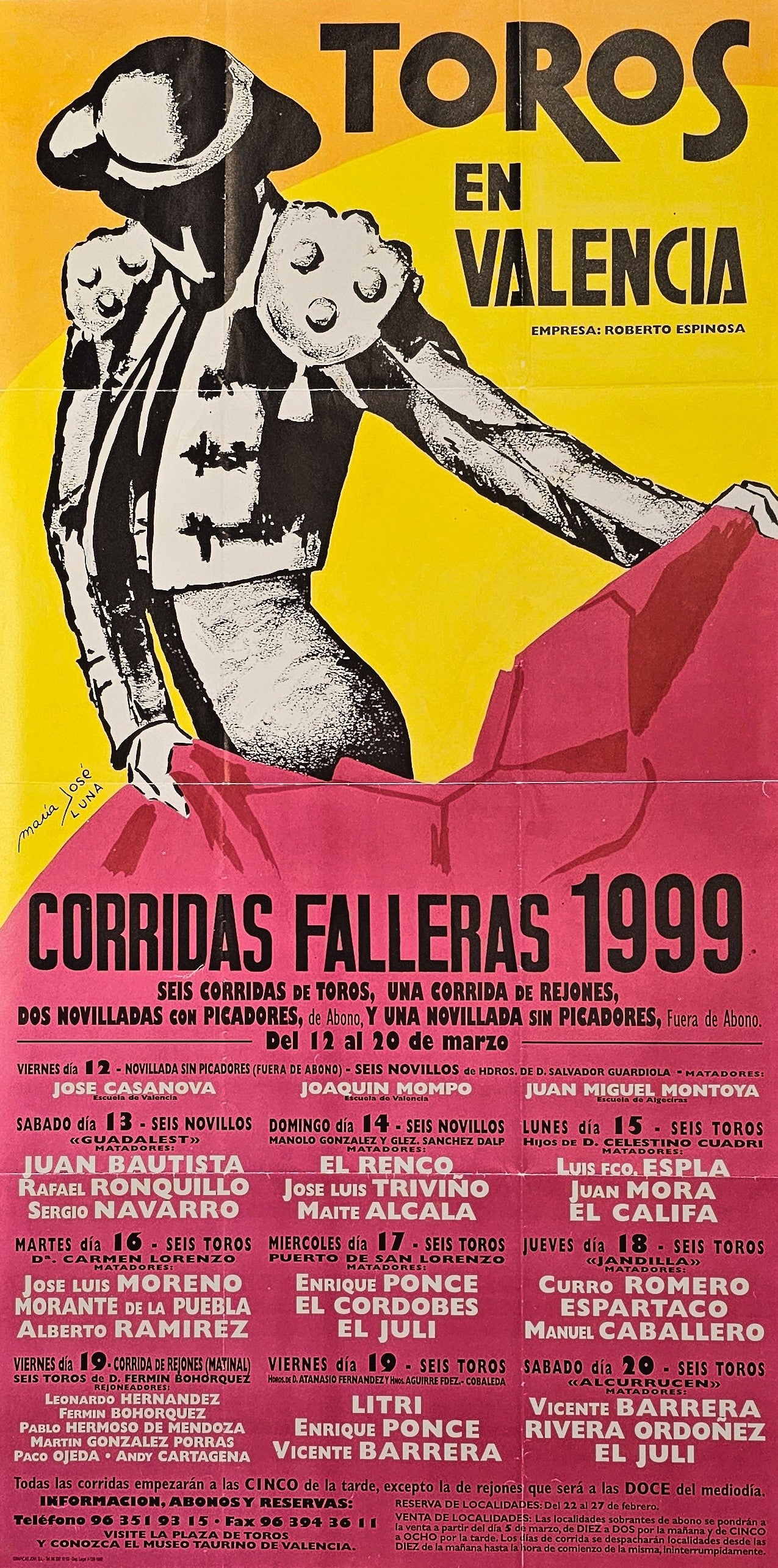 Toros en Valencia Poster - Authentic Vintage Posters