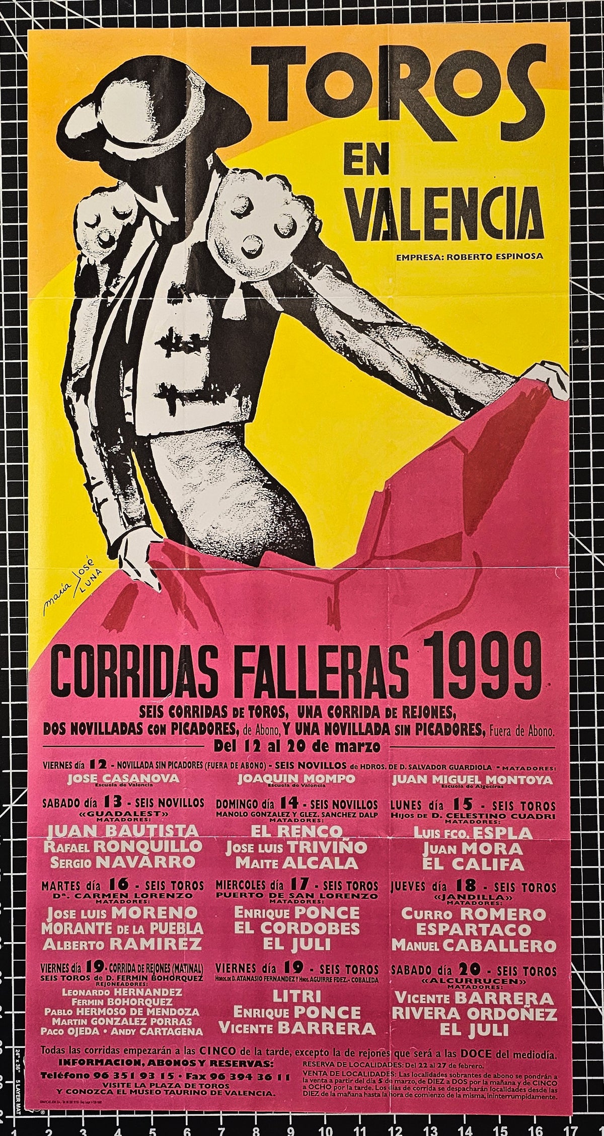 Toros en Valencia Poster - Authentic Vintage Posters