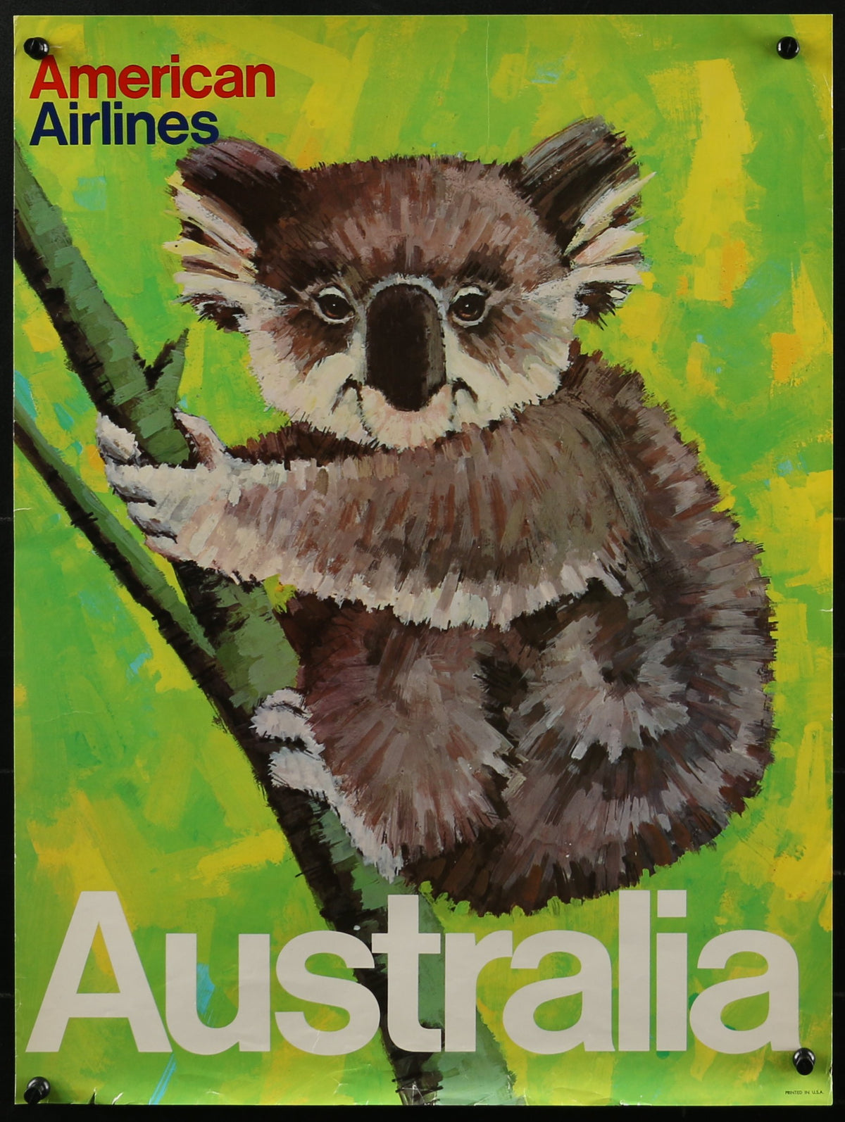 Australia, American Airlines - Original Vintage Poster