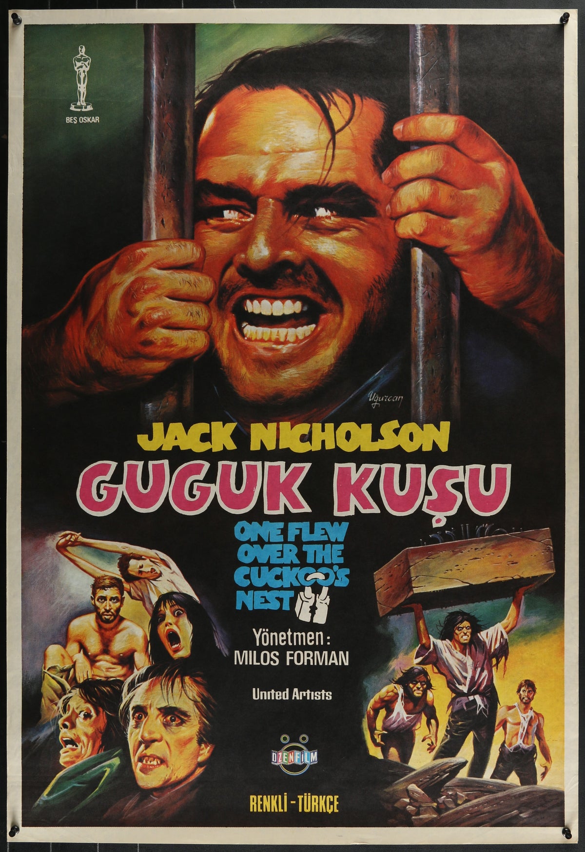 One Flew Over the Cuckoo's Nest, Turkish Release - Original Vintage Poster