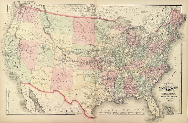 USA Territories- Gray's Atlas - Authentic Vintage Antique Print
