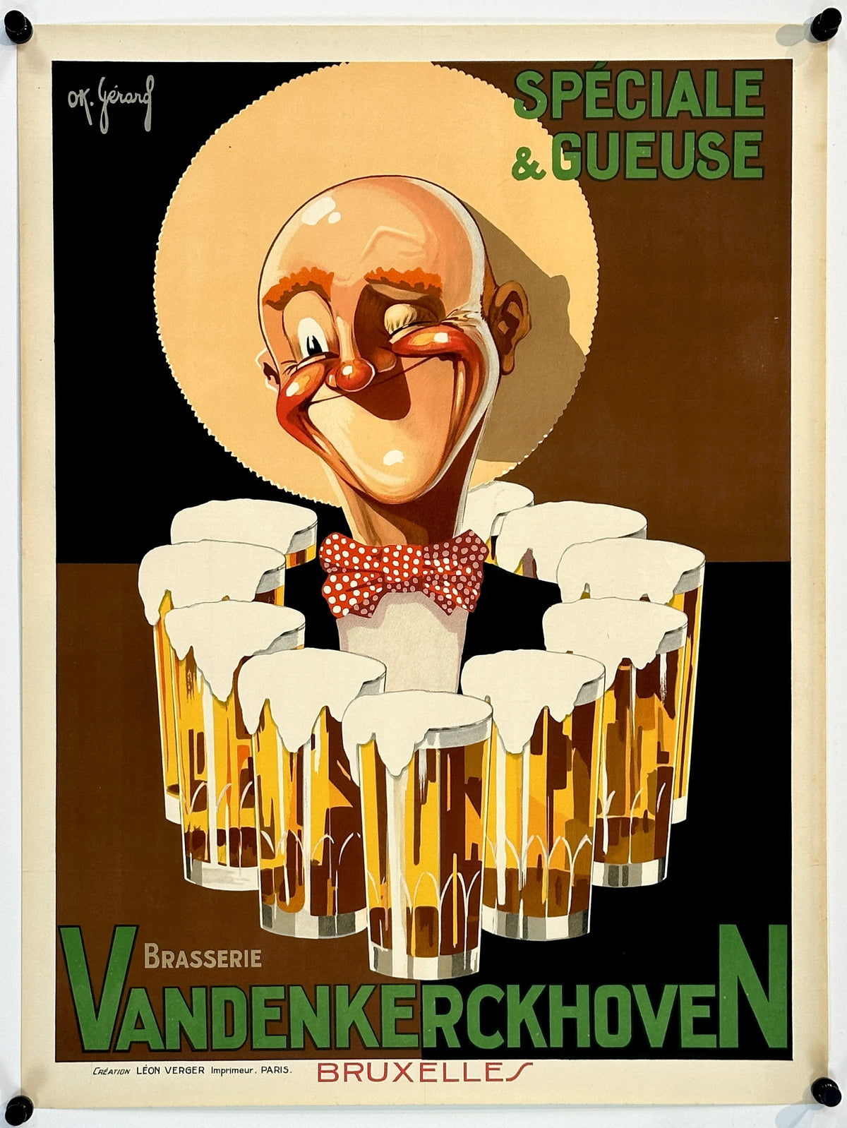 Brasserie Vandenkerckhoven (2) - Authentic Vintage Poster