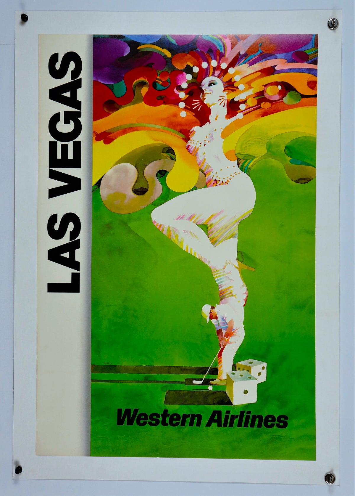Las Vegas- Western Airlines - Authentic Vintage Poster