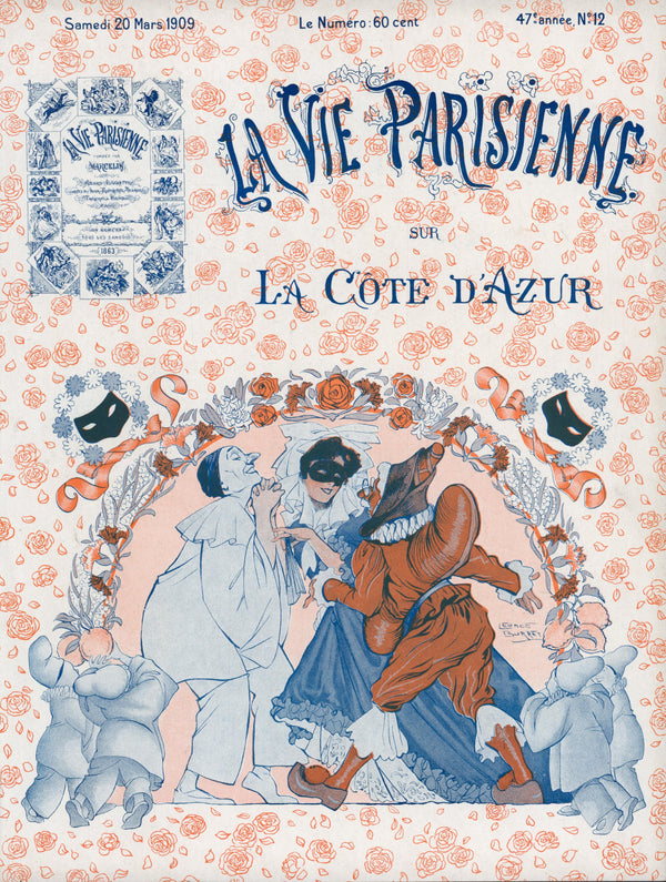 La Cote D'Azur- La Vie Parisienne - Authentic Vintage Cover Art