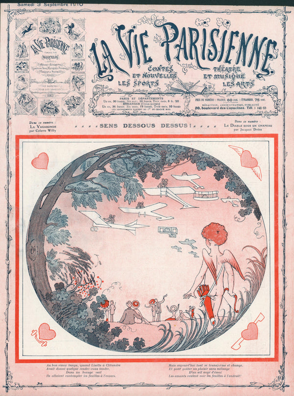 Cupid's Upside Down- La Vie Parisienne - Authentic Vintage Cover Art