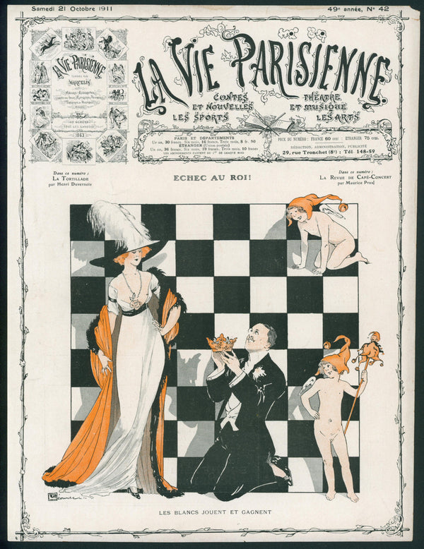 Check the King- La Vie Parisienne - Authentic Vintage Cover Art