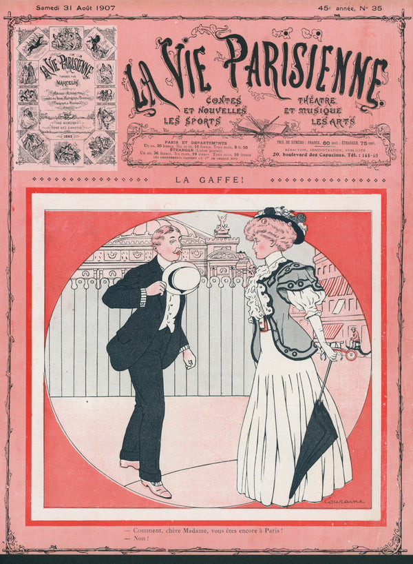 My Dear Madame- La Vie Parisienne - Authentic Vintage Cover Art