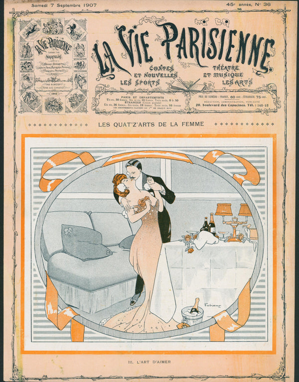 The Art of Loving- La Vie Parisienne - Authentic Vintage Cover Art