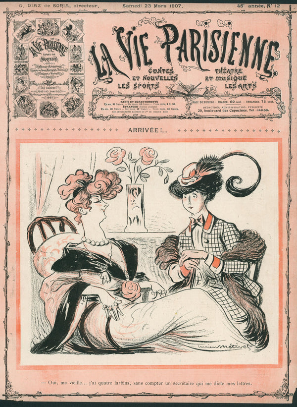 My Arrival- La Vie Parisienne - Authentic Vintage Cover Art