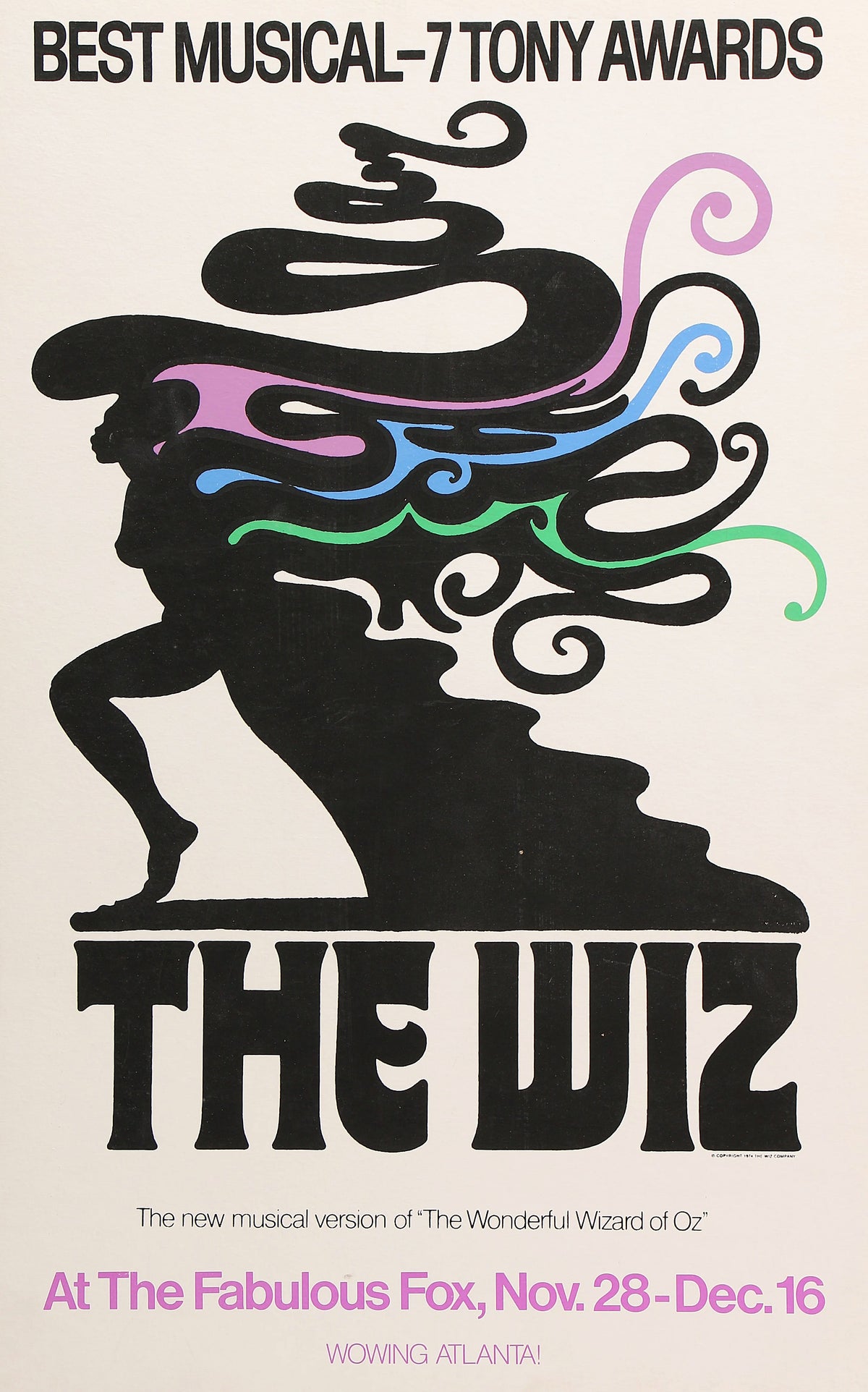 The Wiz by Milton Glaser - Authentic Vintage Window Card