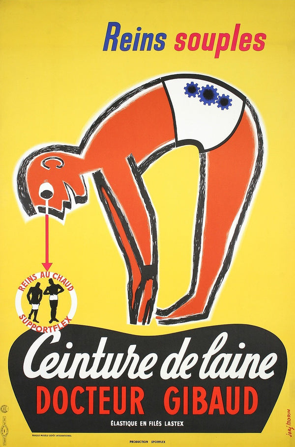 Docteur Gibaud, Wool Belts - Authentic Vintage Poster