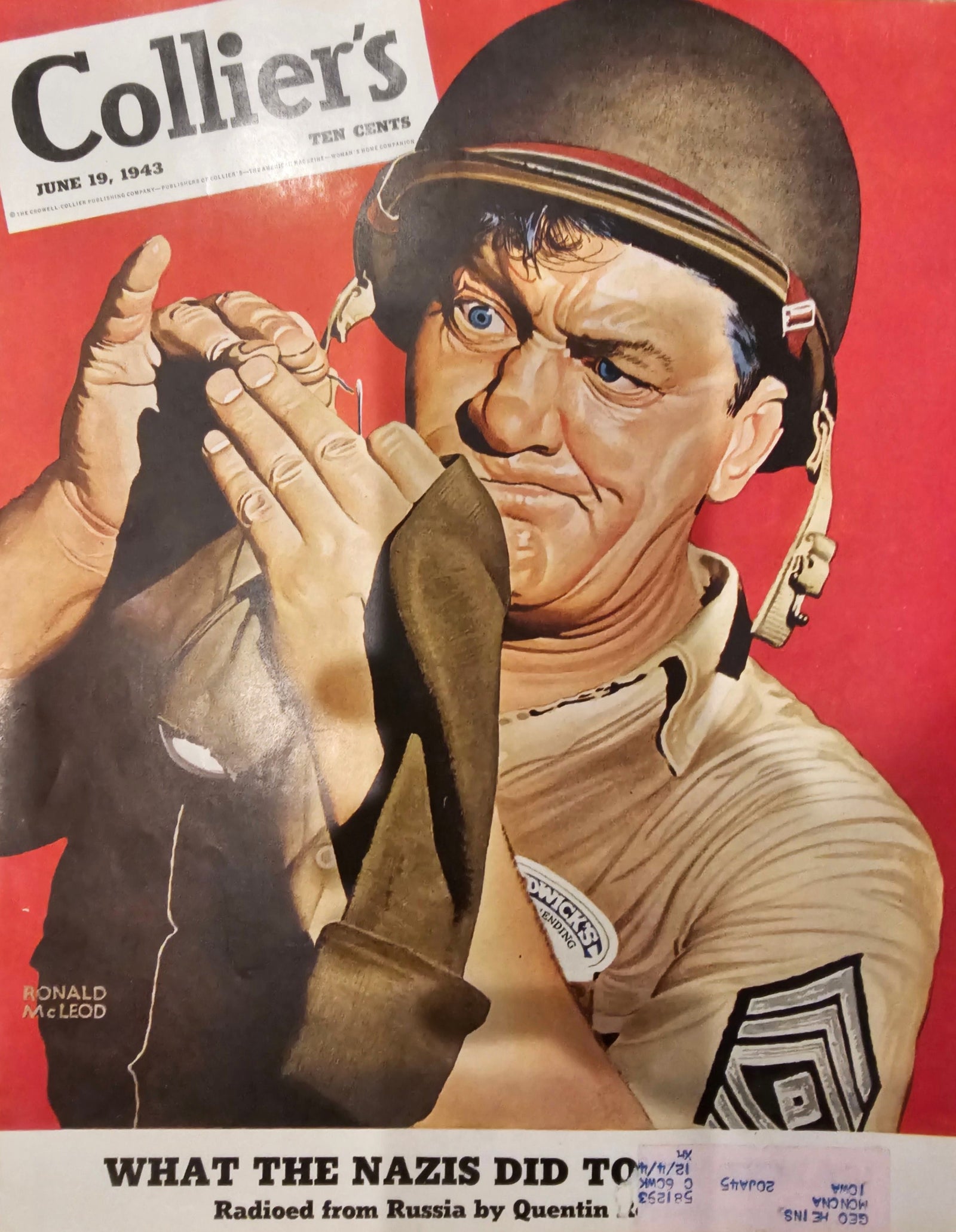 Collier's Magazine, June 1943 - Authentic Vintage Cover Art