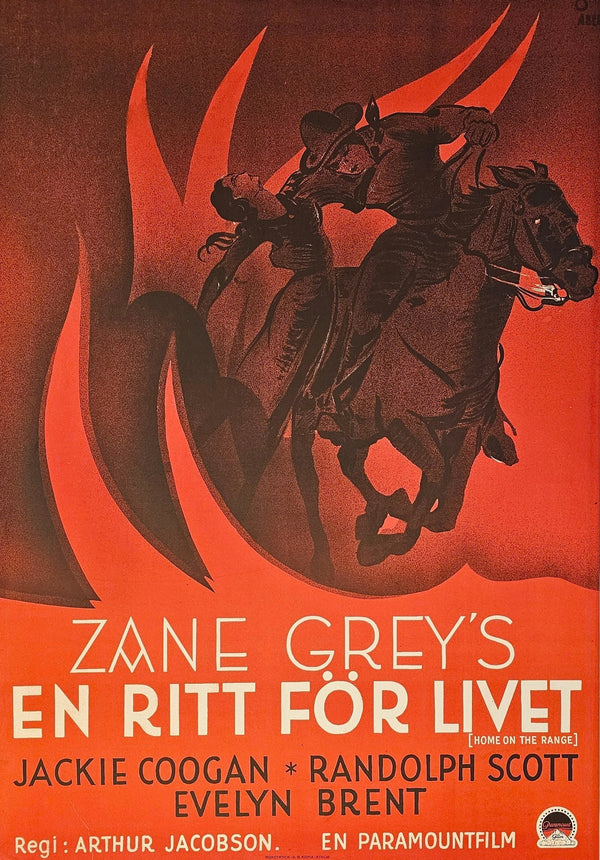 Home on the Range, Zane Grey - Authentic Vintage Poster