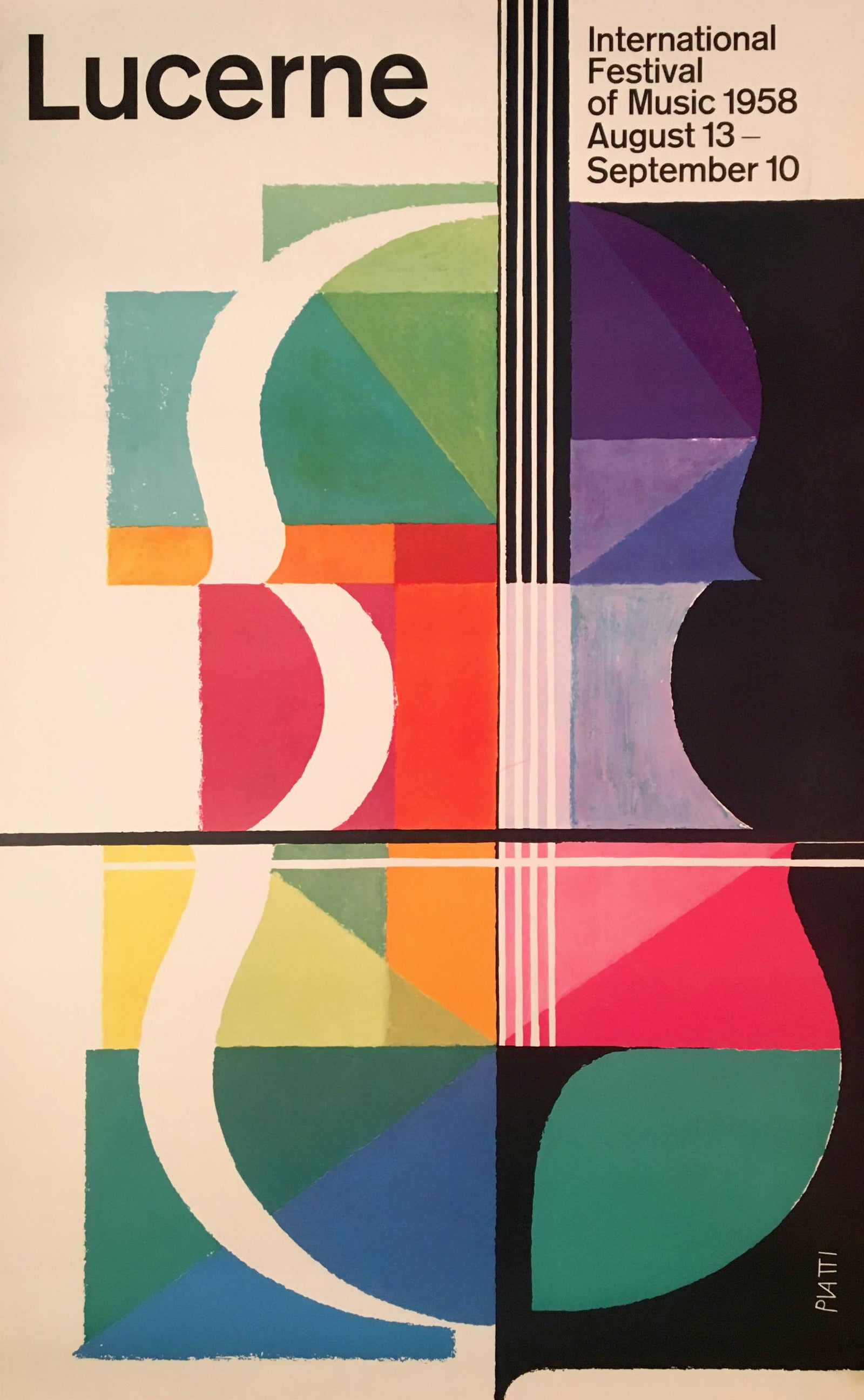 Lucerne- International Festival of Music - Authentic Vintage Poster