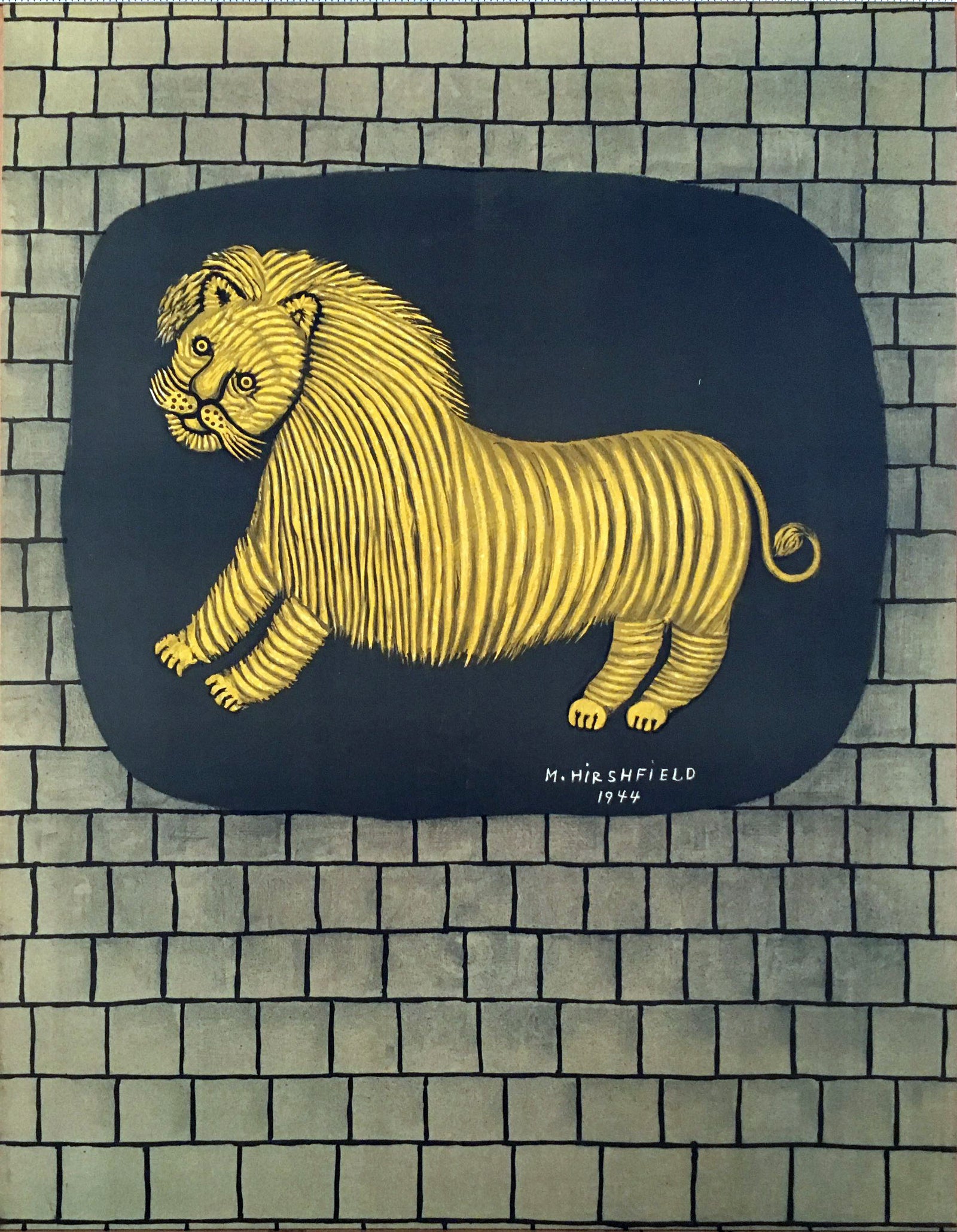 Morris Hirshfield, Lion - Authentic Vintage Poster