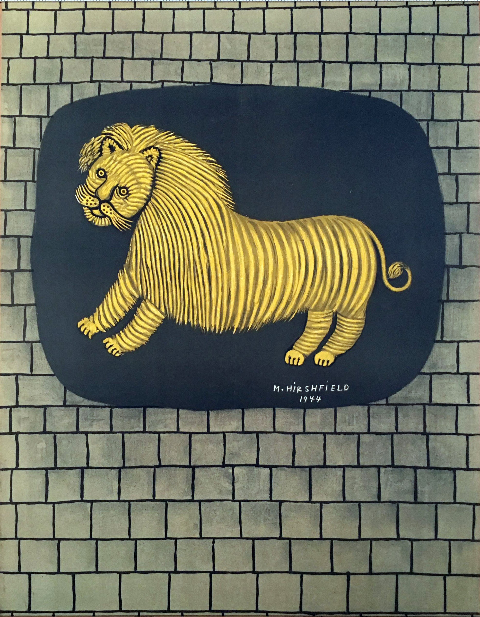 Morris Hirshfield, Lion - Authentic Vintage Poster