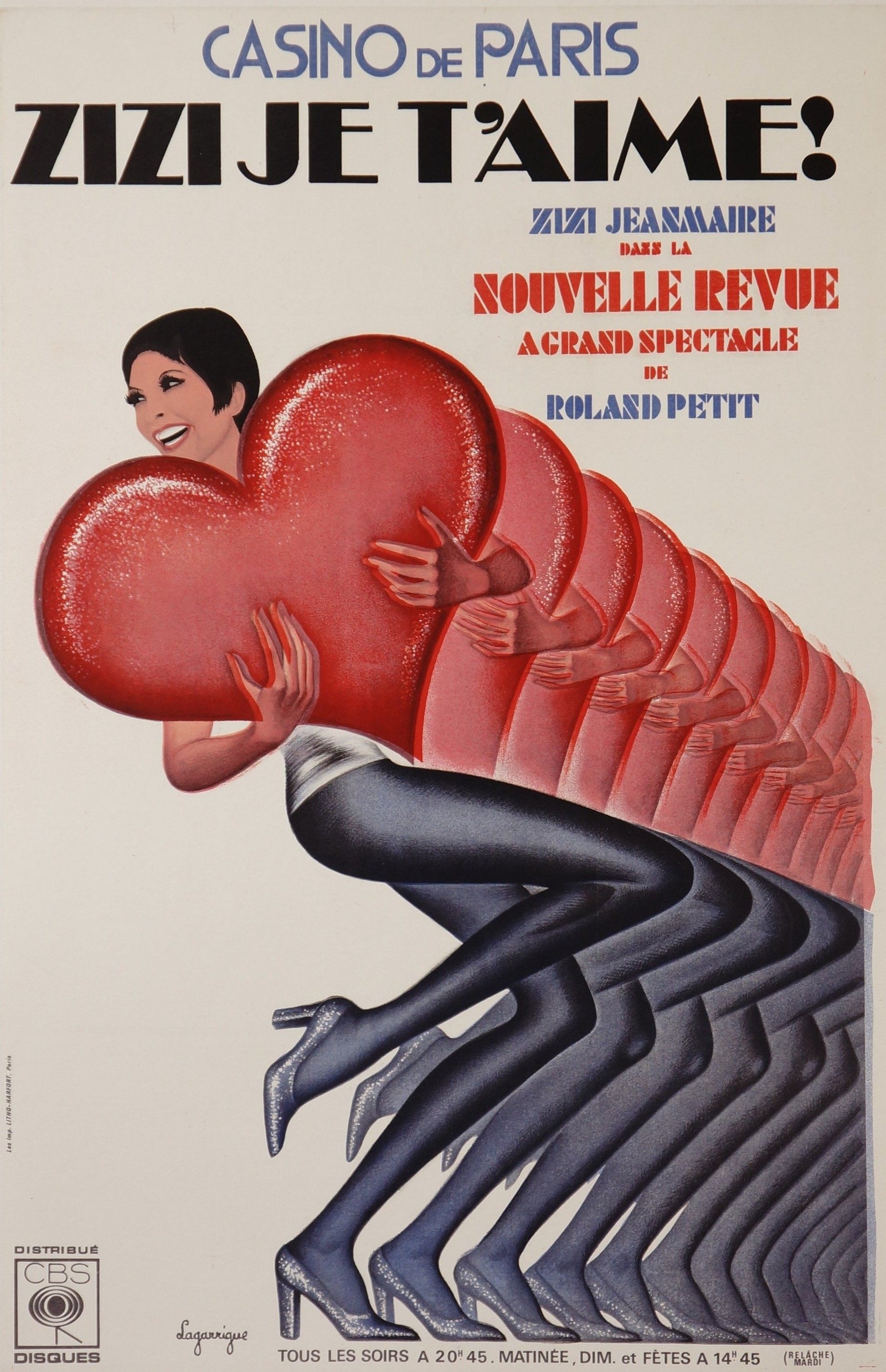 Zizi Je T'aime - Authentic Vintage Poster