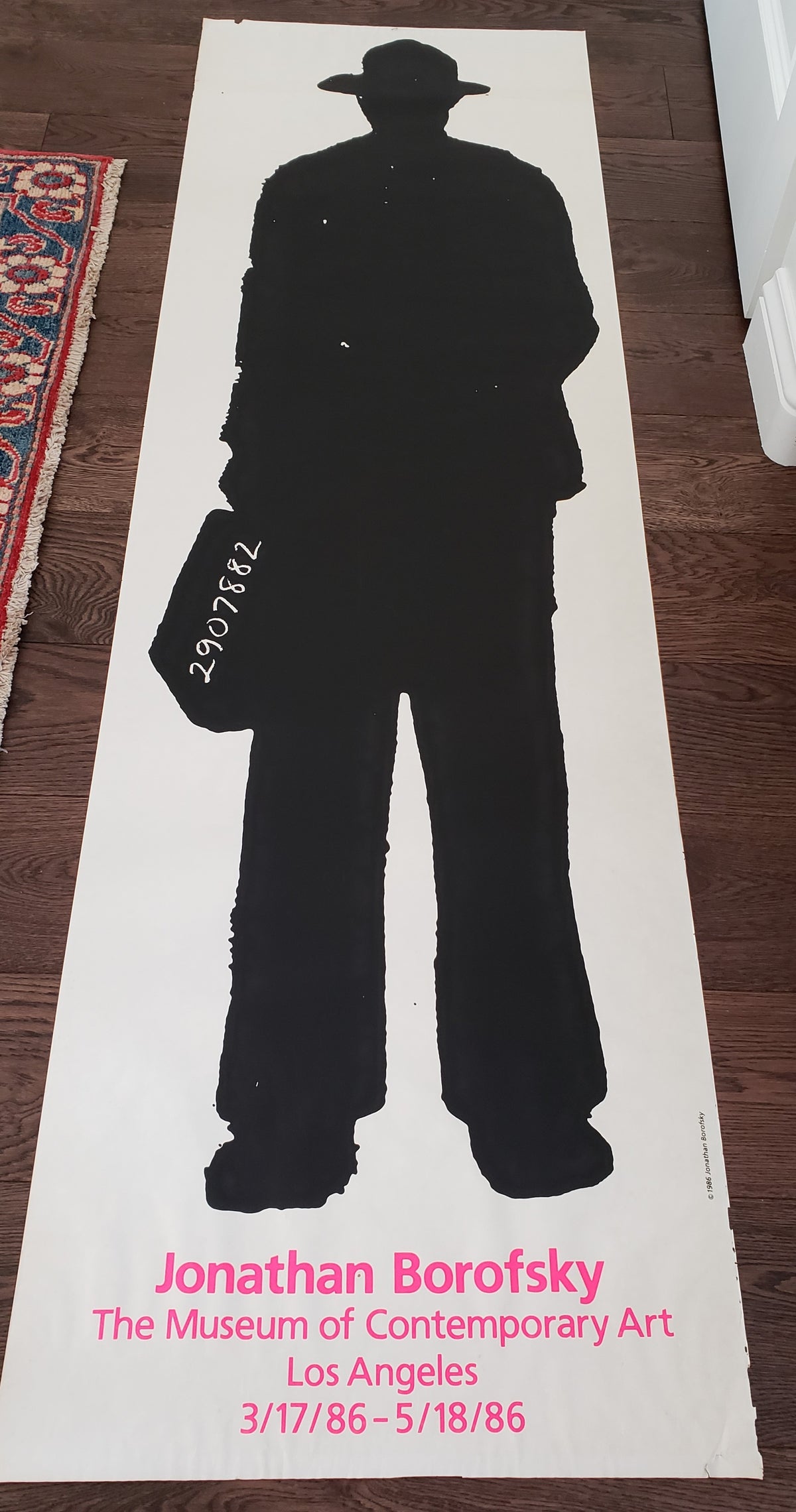 Jonathan Borofsky Man with Briefcase - Authentic Vintage Poster