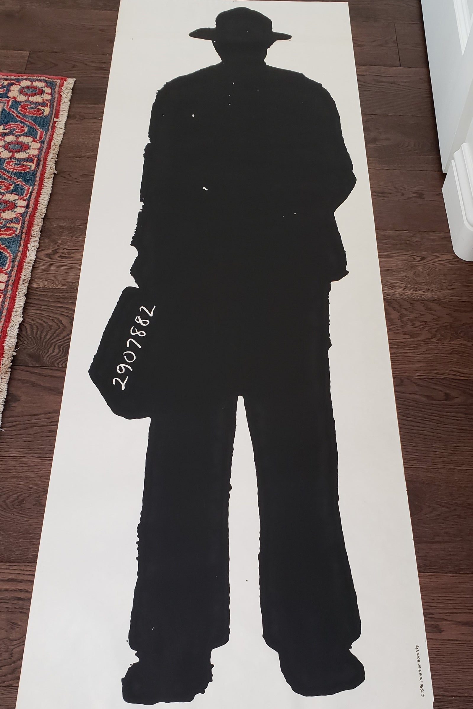 Jonathan Borofsky Man with Briefcase - Authentic Vintage Poster