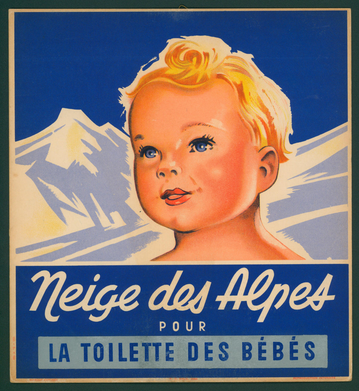 Neige Des Alpes - Authentic Vintage Window Card