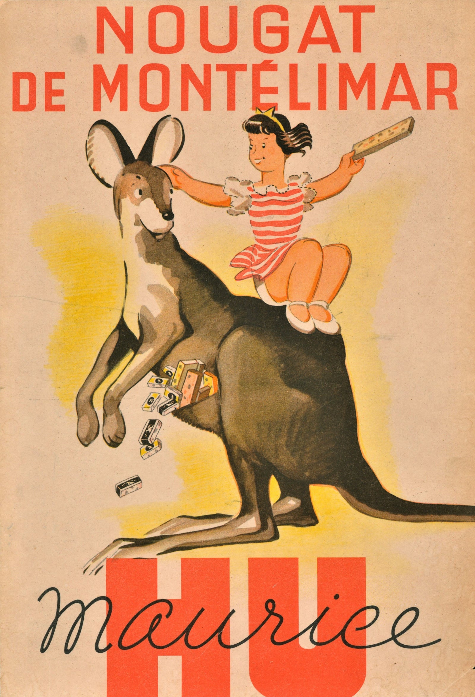 Nougat de Montelimar - Authentic Vintage Window Card