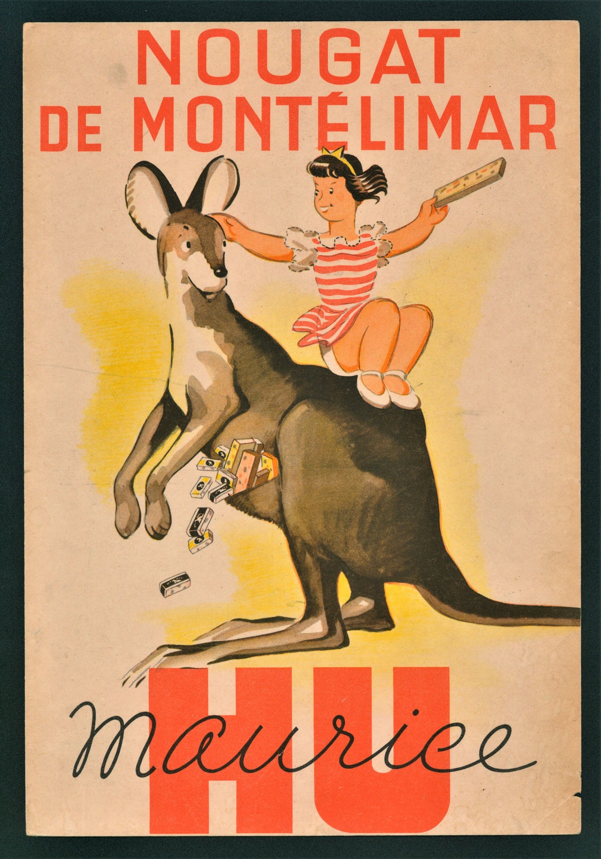Nougat de Montelimar - Authentic Vintage Window Card