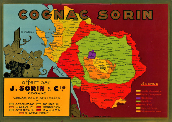 Cognac Sorin - Authentic Vintage Window Card