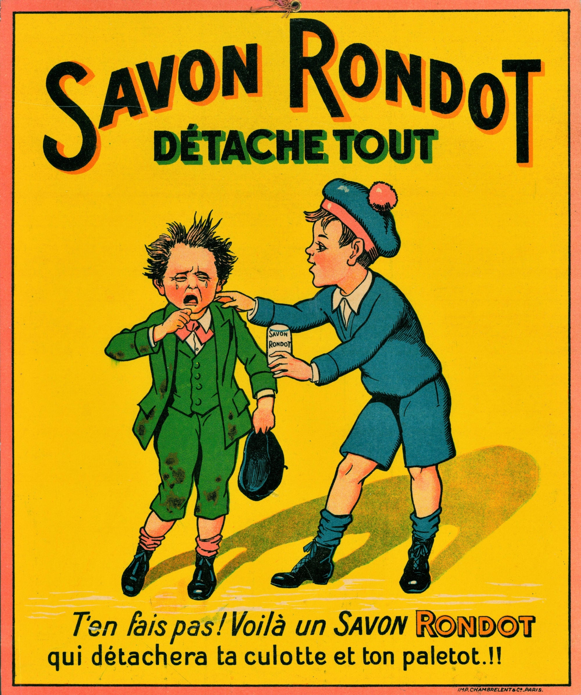 Savon Rondot - WINDOW CARD - Authentic Vintage Window Card