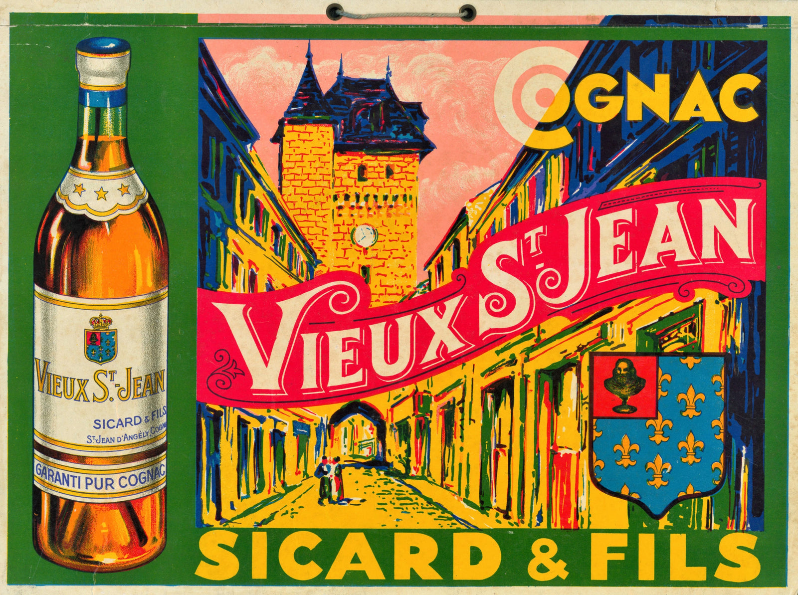 Vieux St Jean - Authentic Vintage Window Card