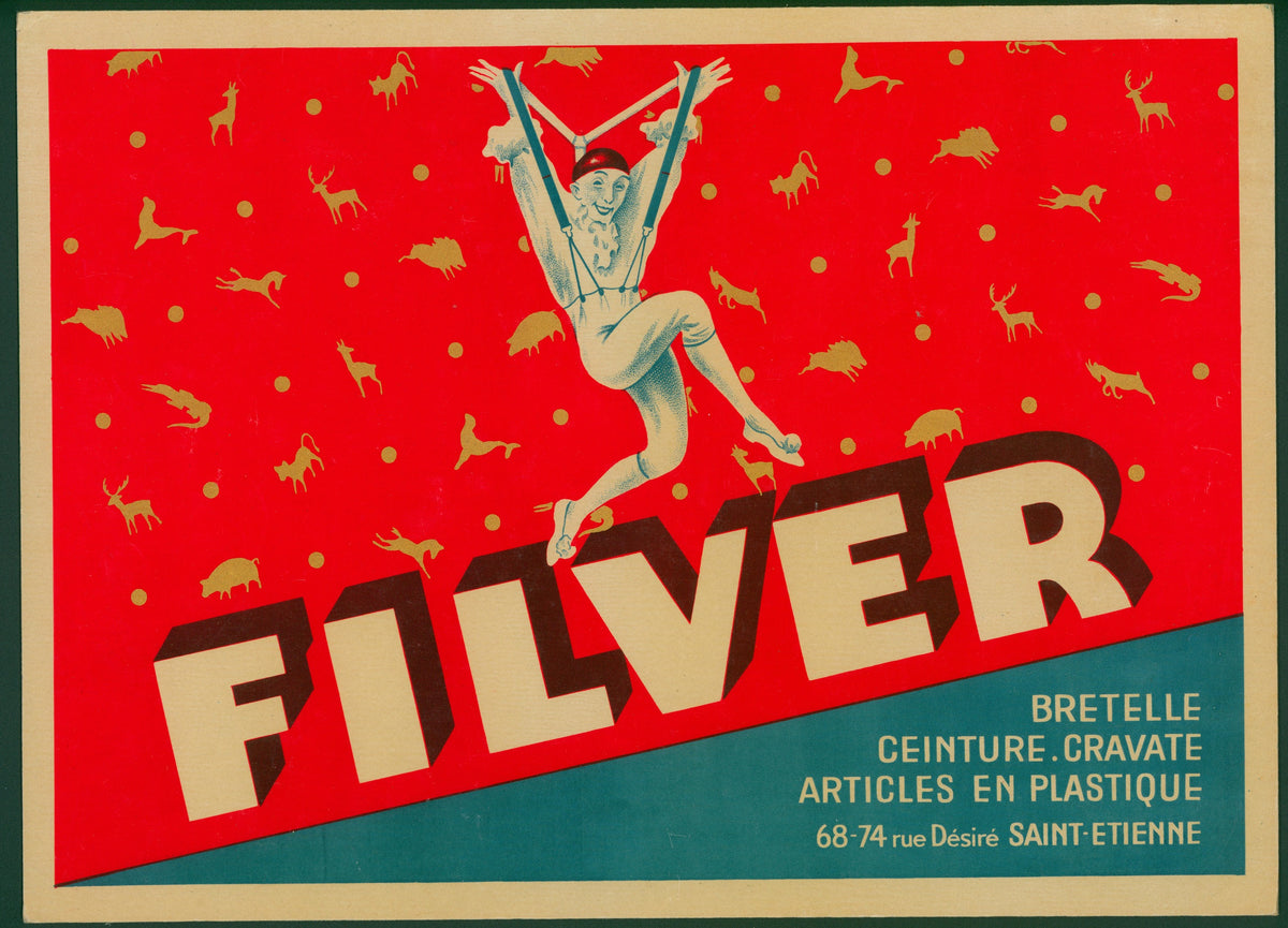 Filver Suspenders - Authentic Vintage Window Card