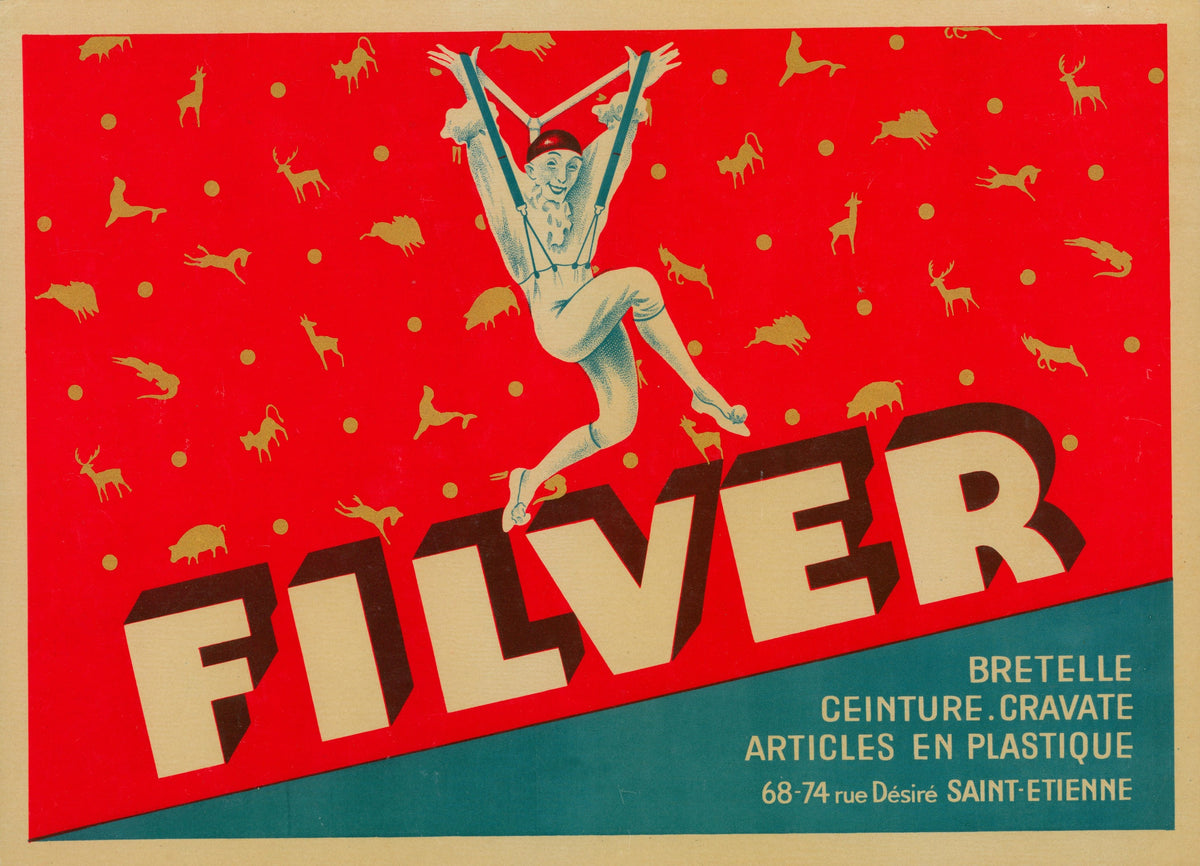 Filver Suspenders - Authentic Vintage Window Card