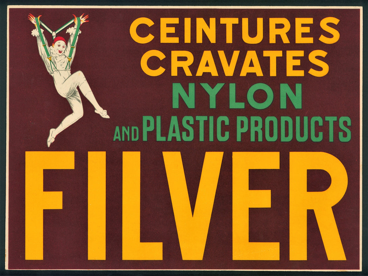 Filver Suspenders - Authentic Vintage Window Card