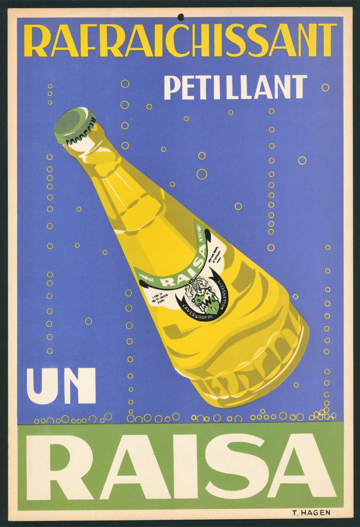 Raisa Soda (c1950) - Authentic Vintage Window Card