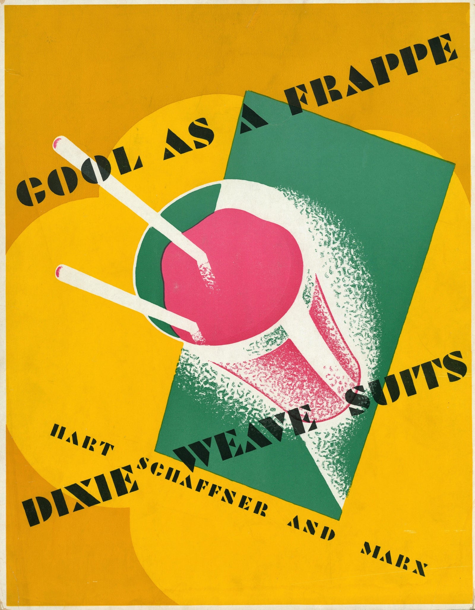 Cool as a Frappe (XXXX) - Authentic Vintage Window Card