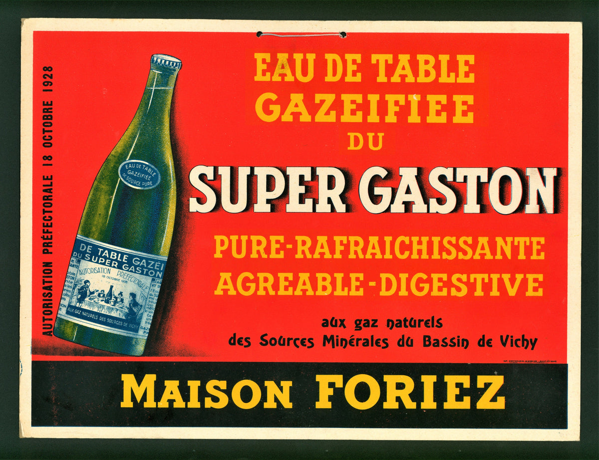 Super Gaston - Authentic Vintage Window Card