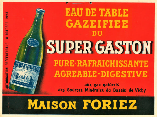 Super Gaston - Authentic Vintage Window Card