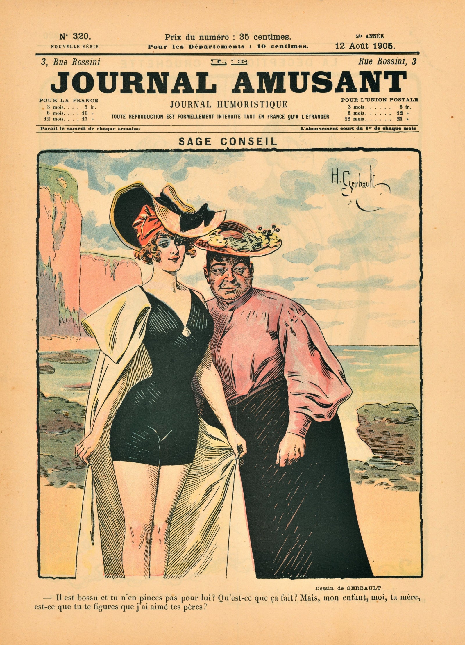 French Satirical Comic 3 - Authentic Vintage 