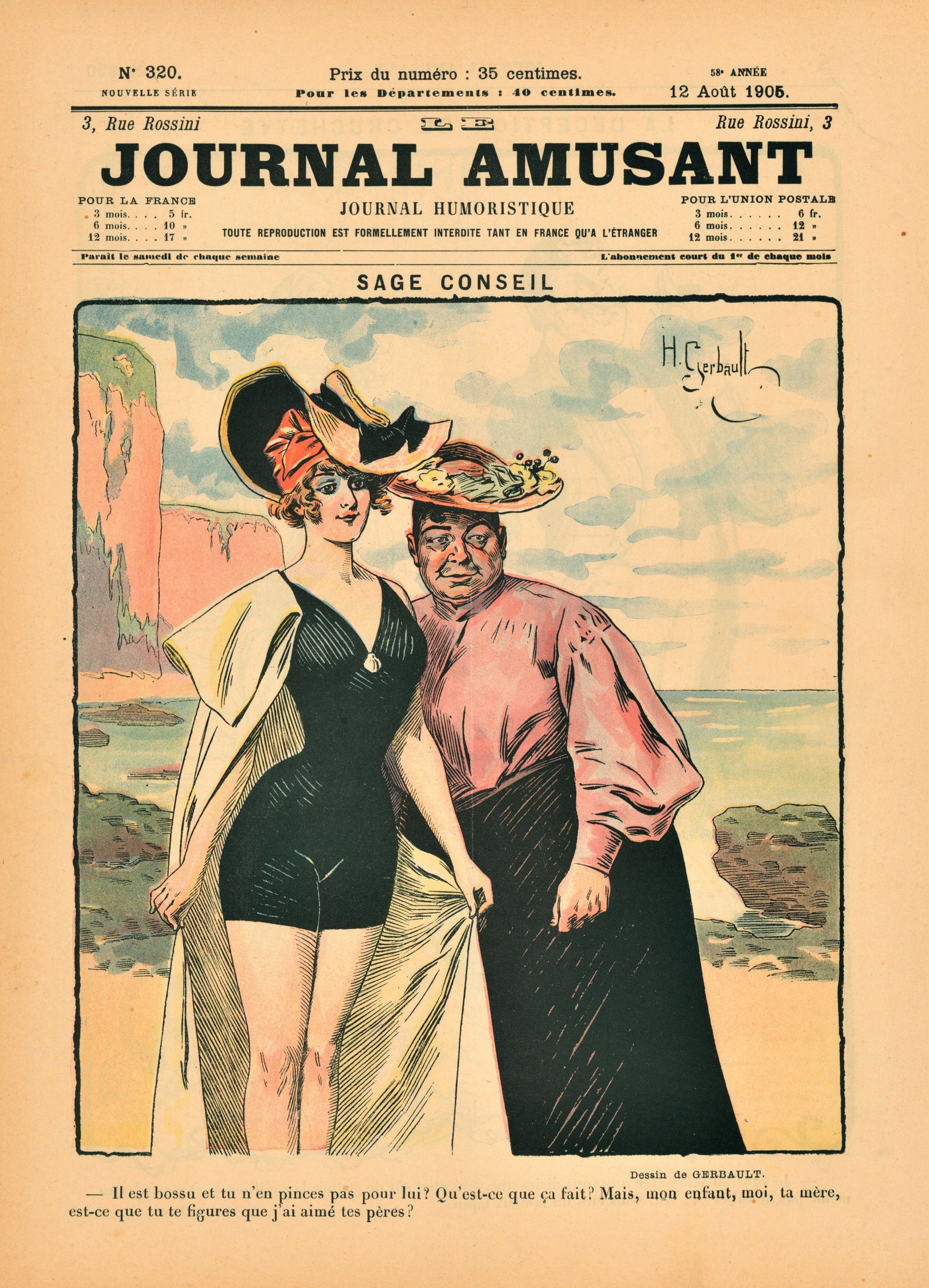 French Satirical Comic 3 - Authentic Vintage 