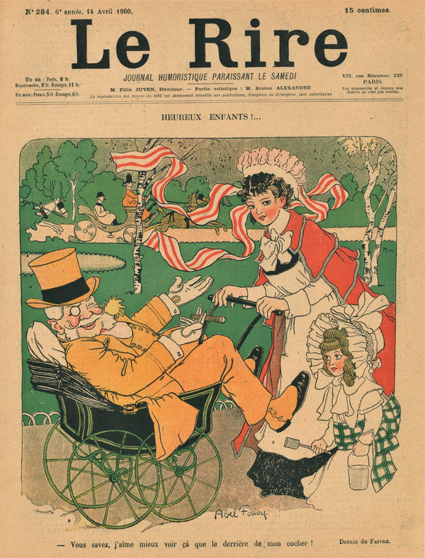 Heureux Enfants- French Satirical Comic - Authentic Vintage Cover Art