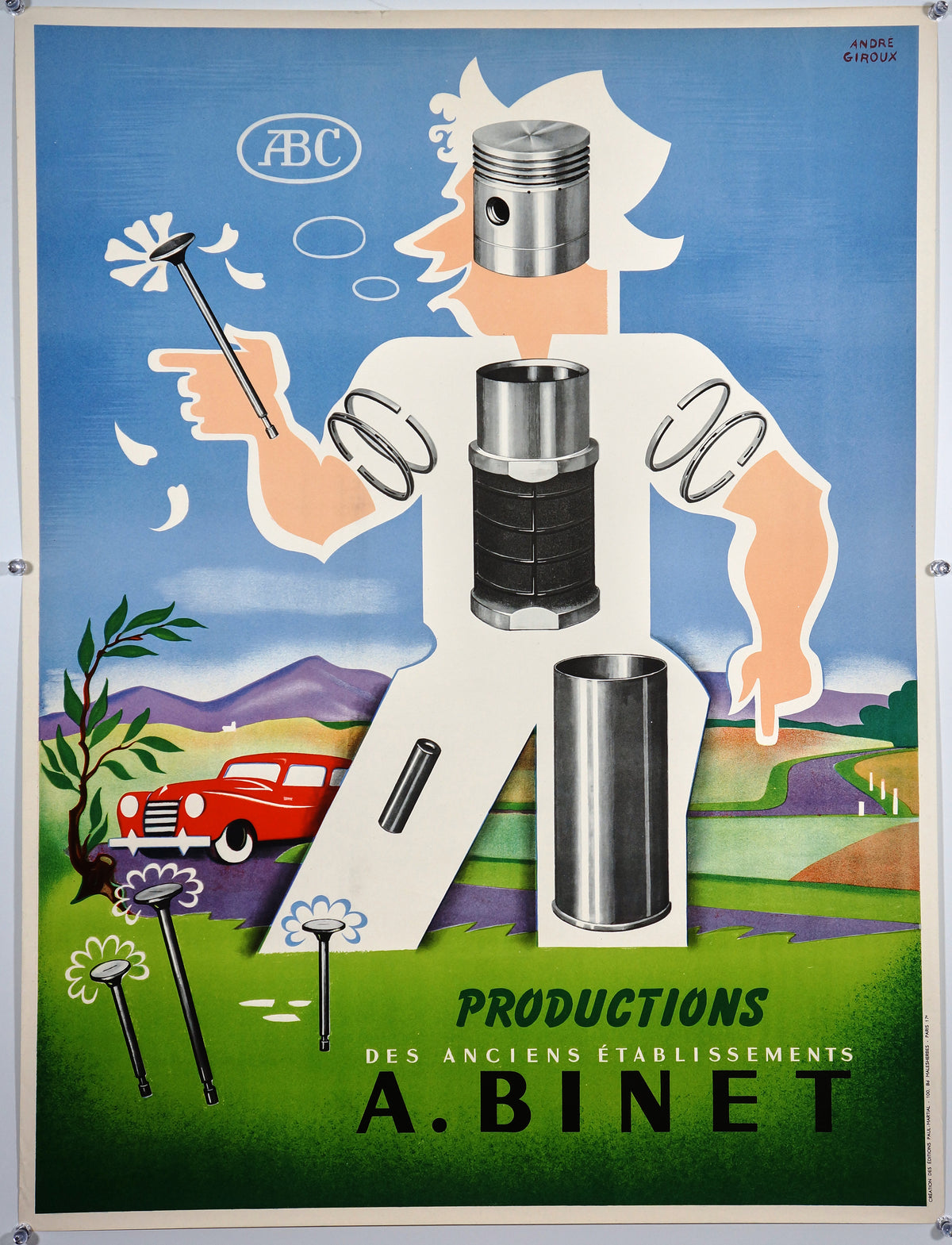 A. Binet Auto Parts - Authentic Vintage Poster