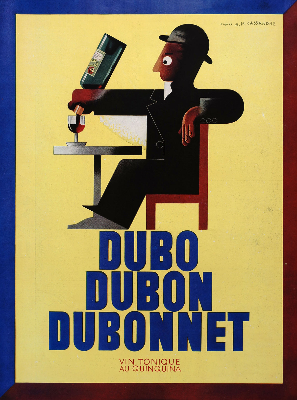 Cassandre - Dubonnet Print Ad - Authentic Vintage Poster