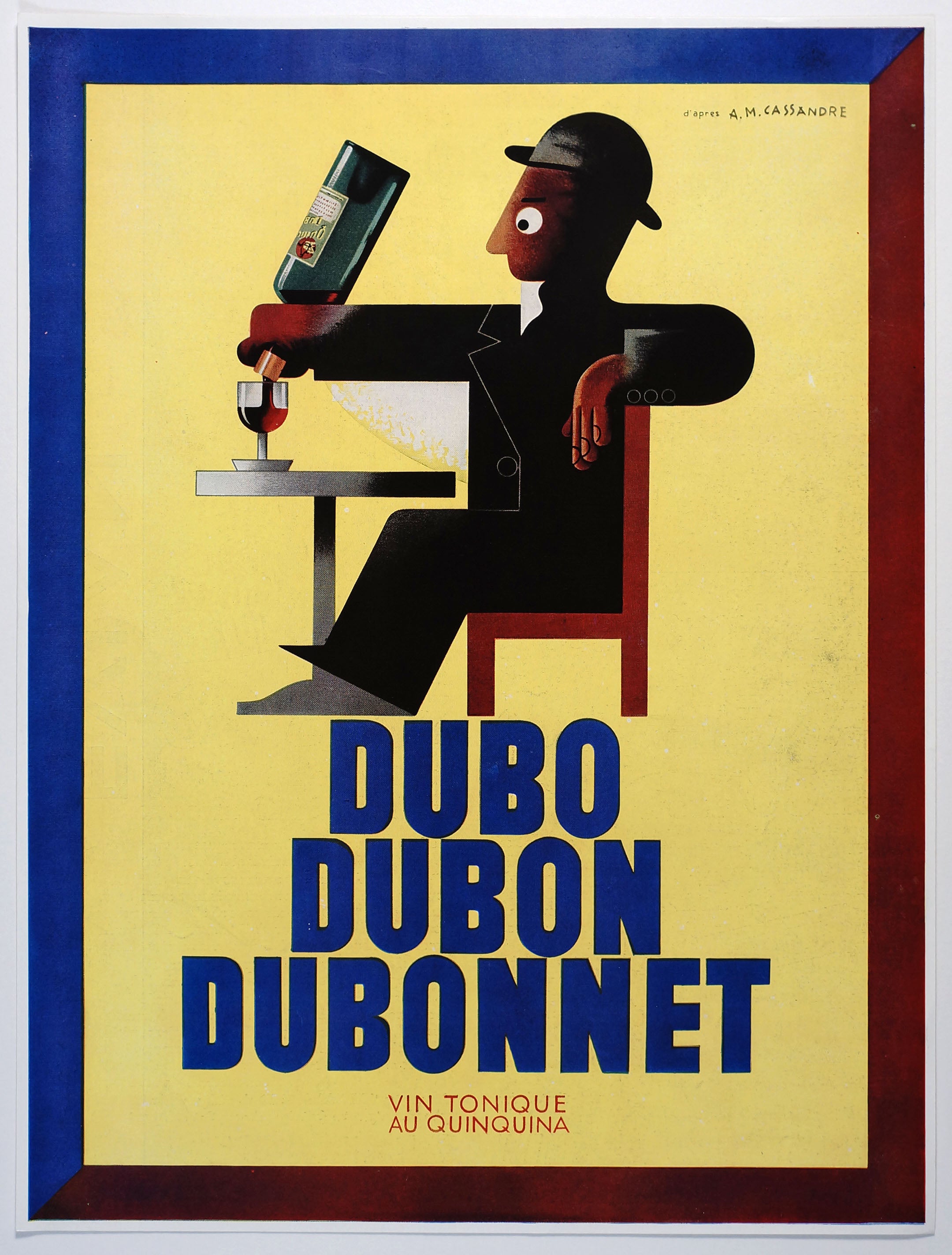 Cassandre - Dubonnet Print Ad- Original Vintage Poster - Authentic